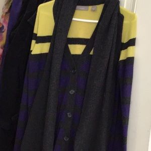 Vkoo cashmere cardigan & scarf, M